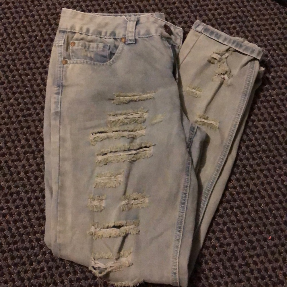 Washed out Green jeans